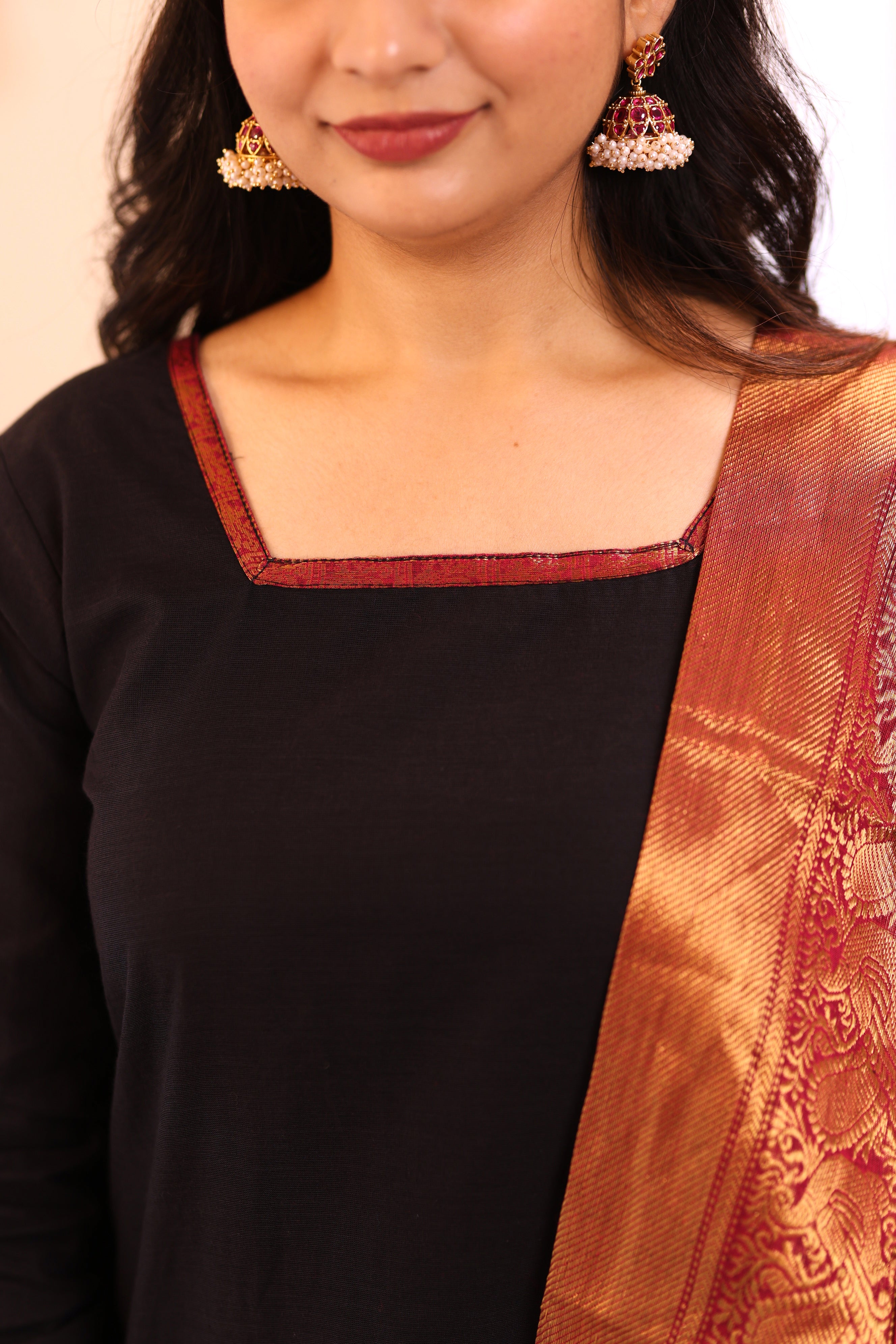 Black Chettinad Cotton Salwar