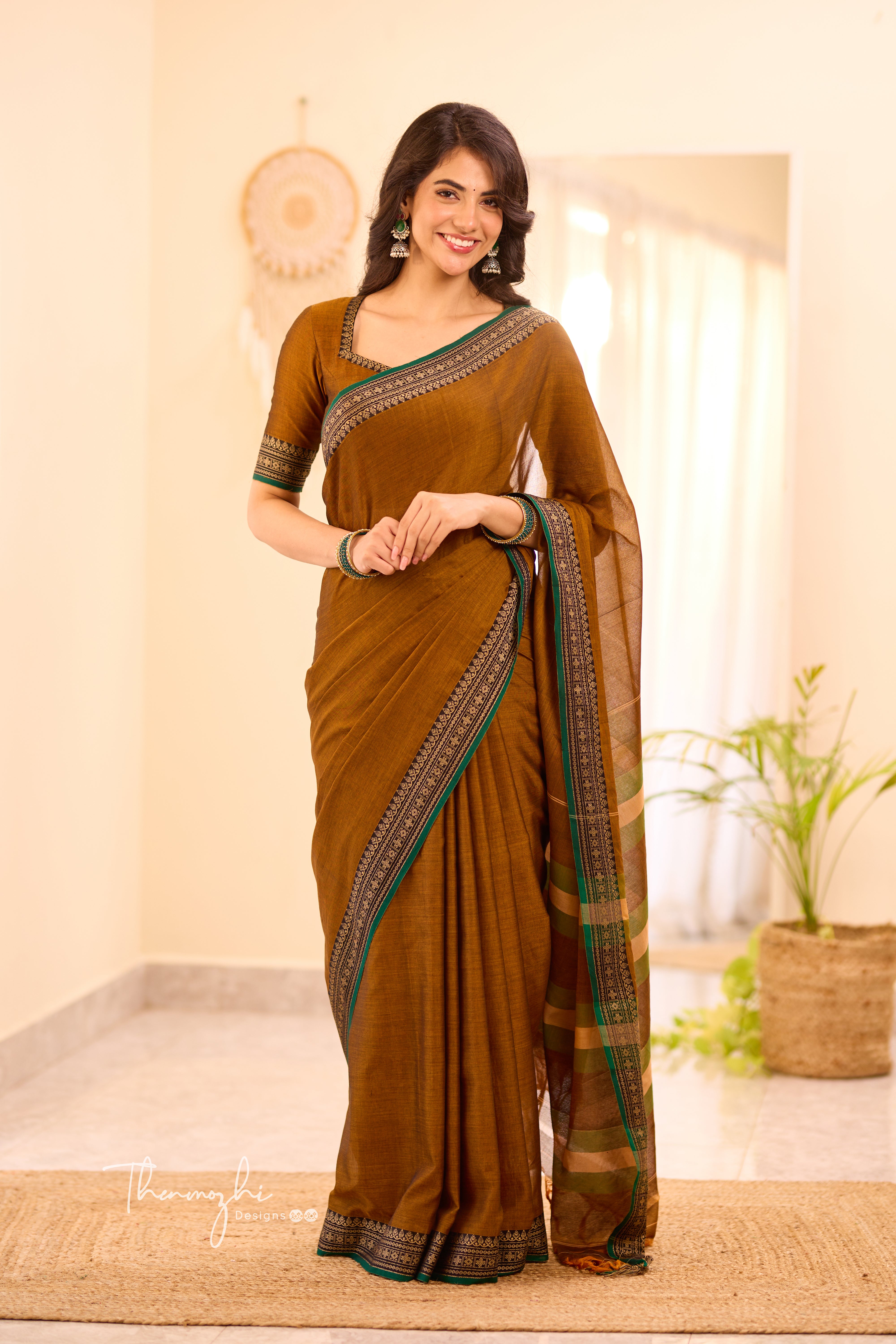 Mustard & Green Narayanpet Saree