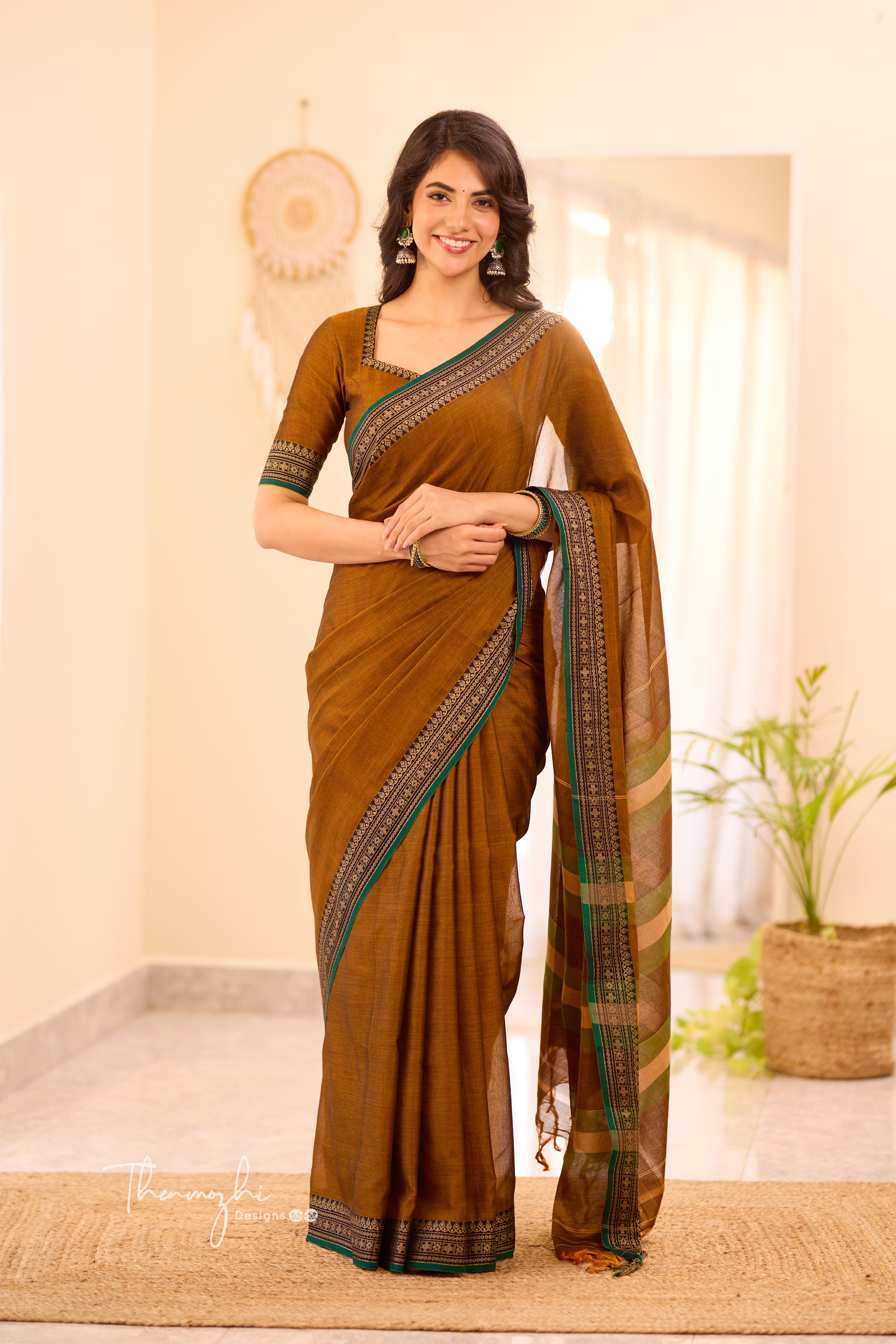 Mustard & Green Narayanpet Saree