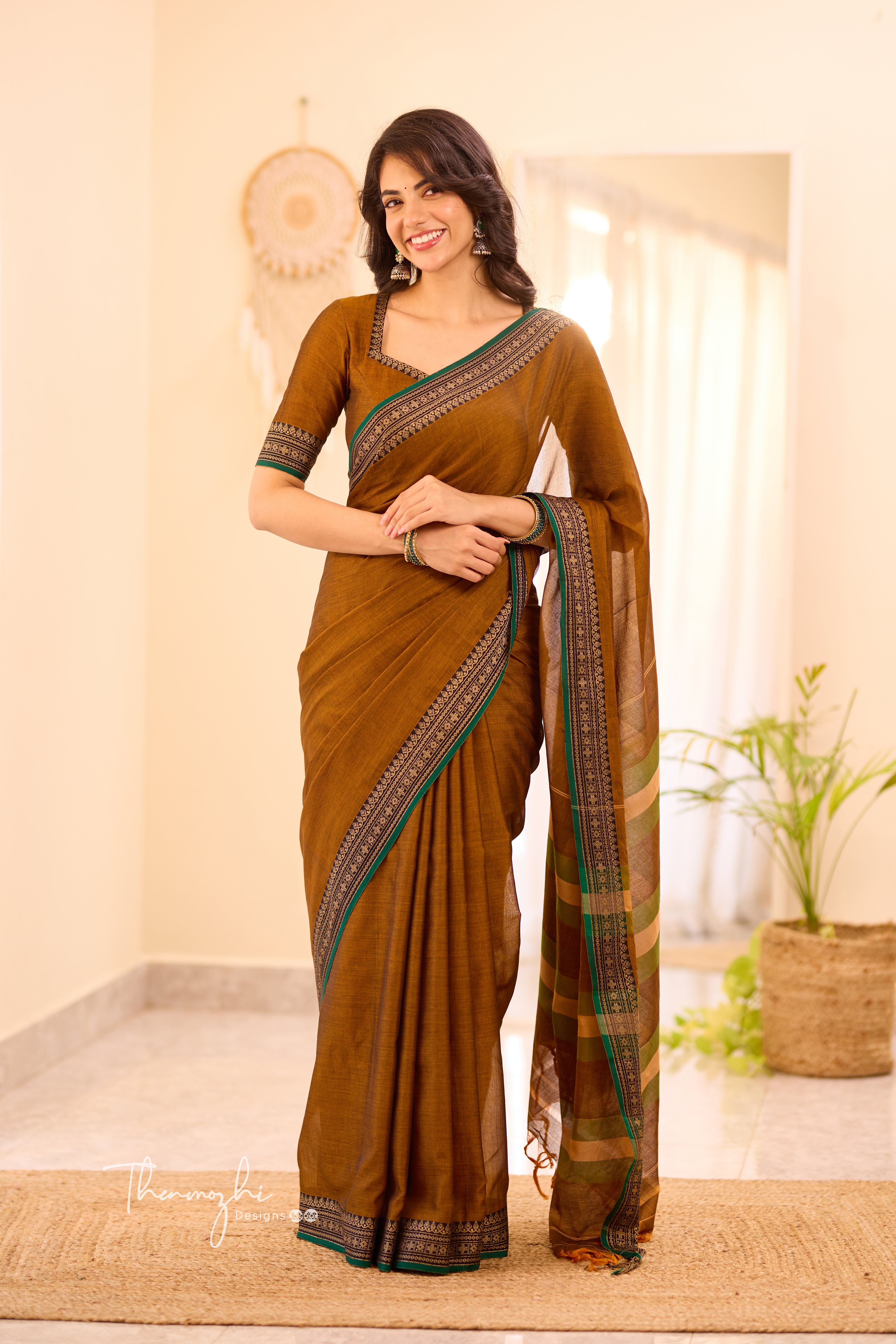 Mustard & Green Narayanpet Saree