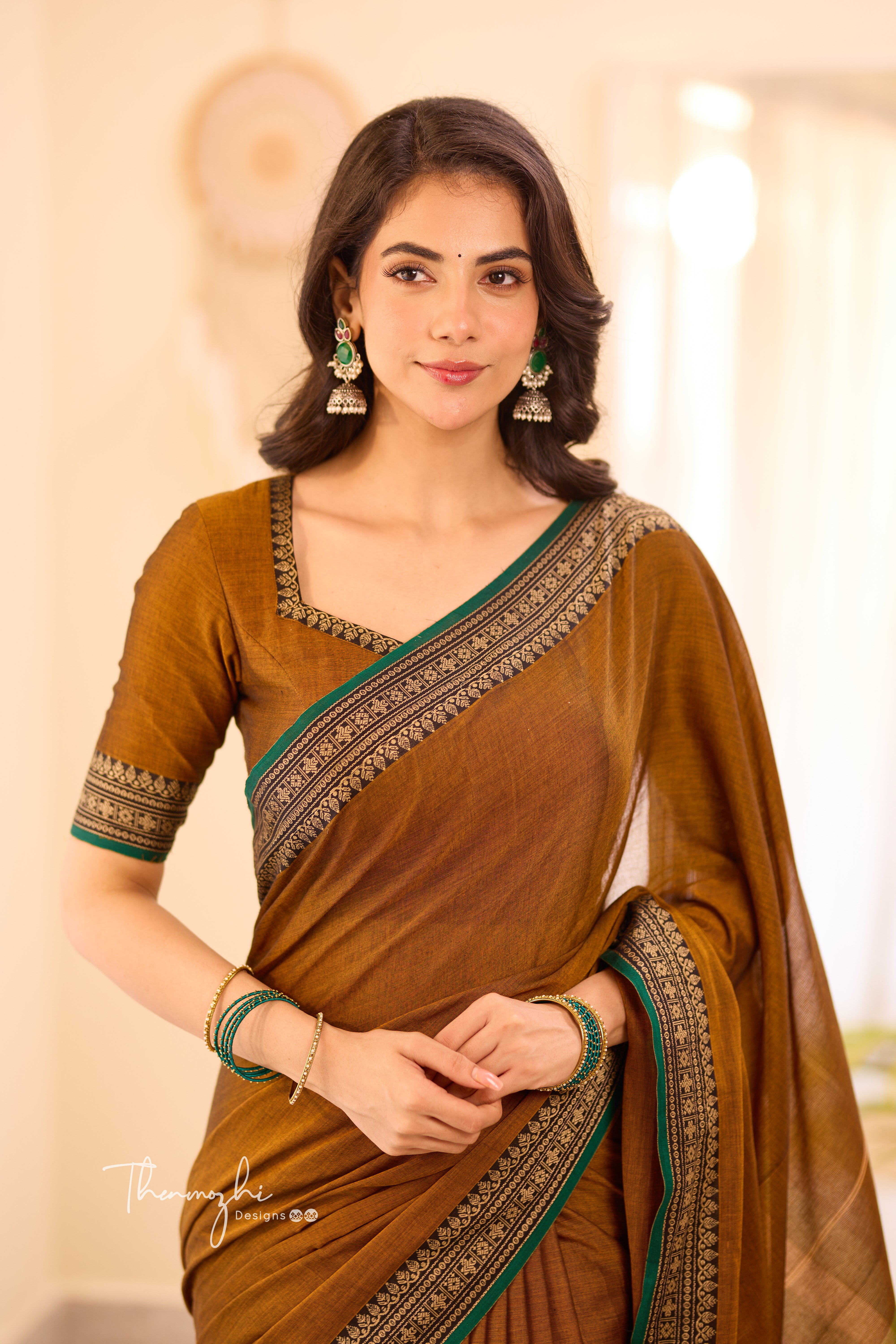 Mustard & Green Narayanpet Saree