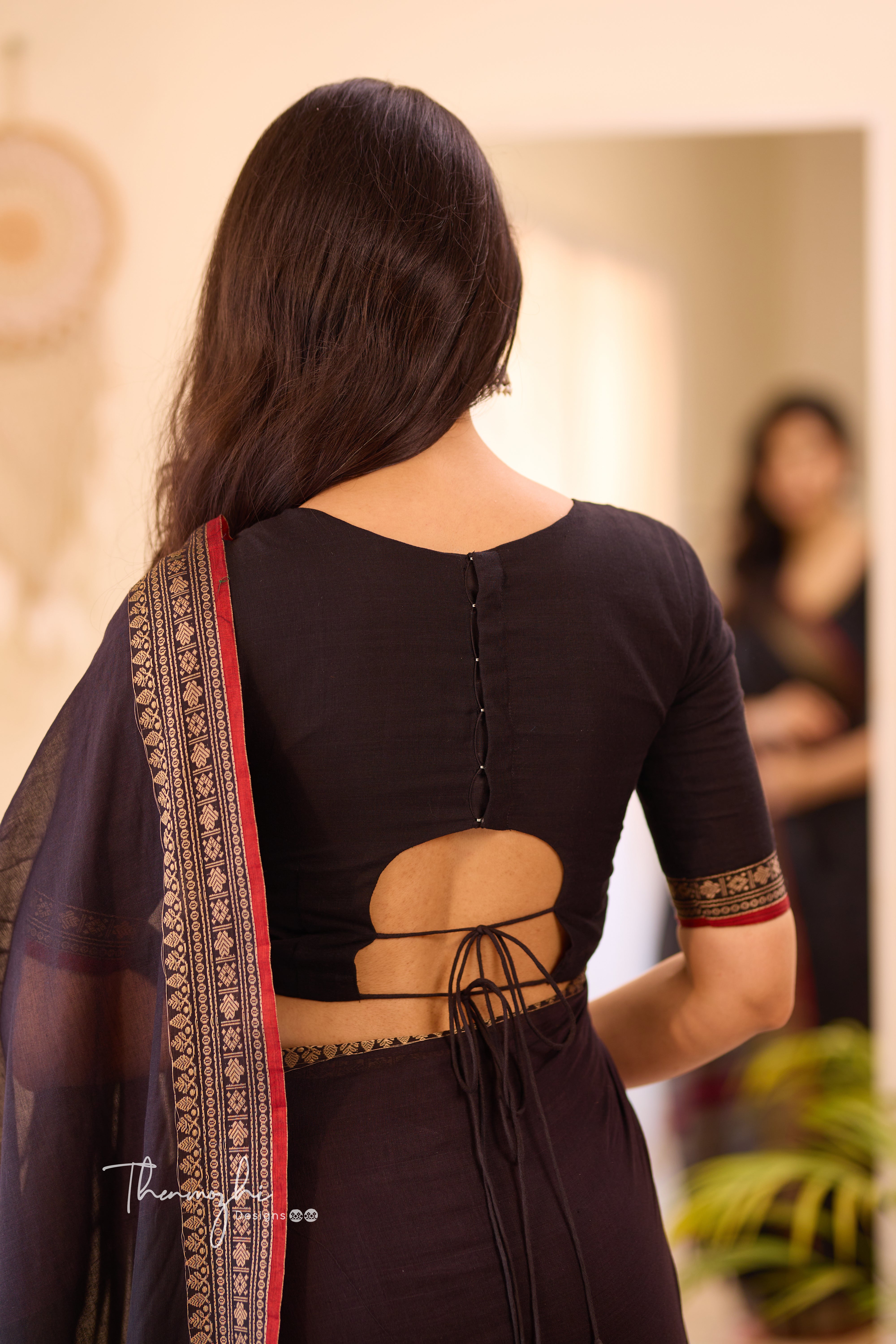 Black & Red Narayanpet Saree