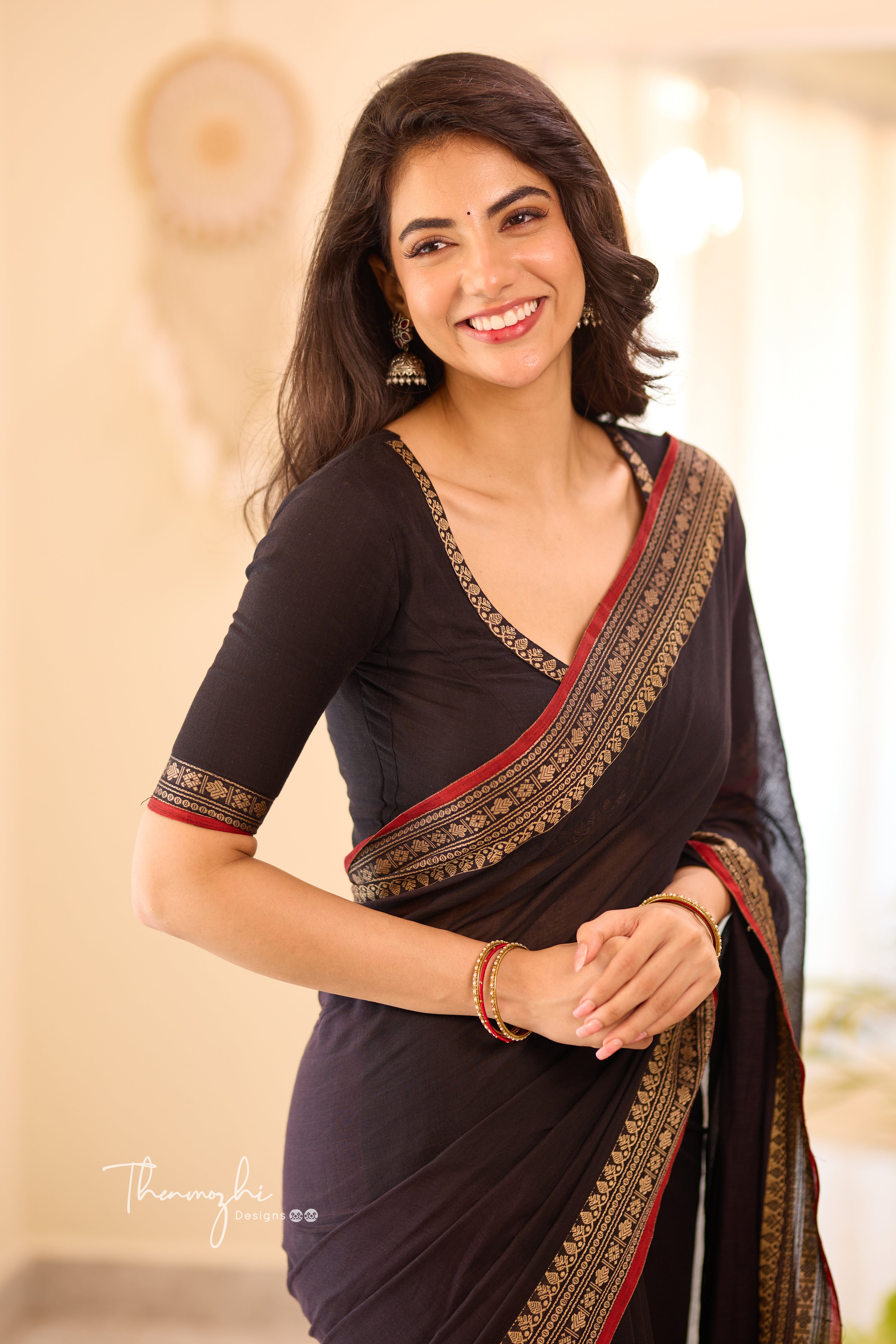 Black & Red Narayanpet Saree