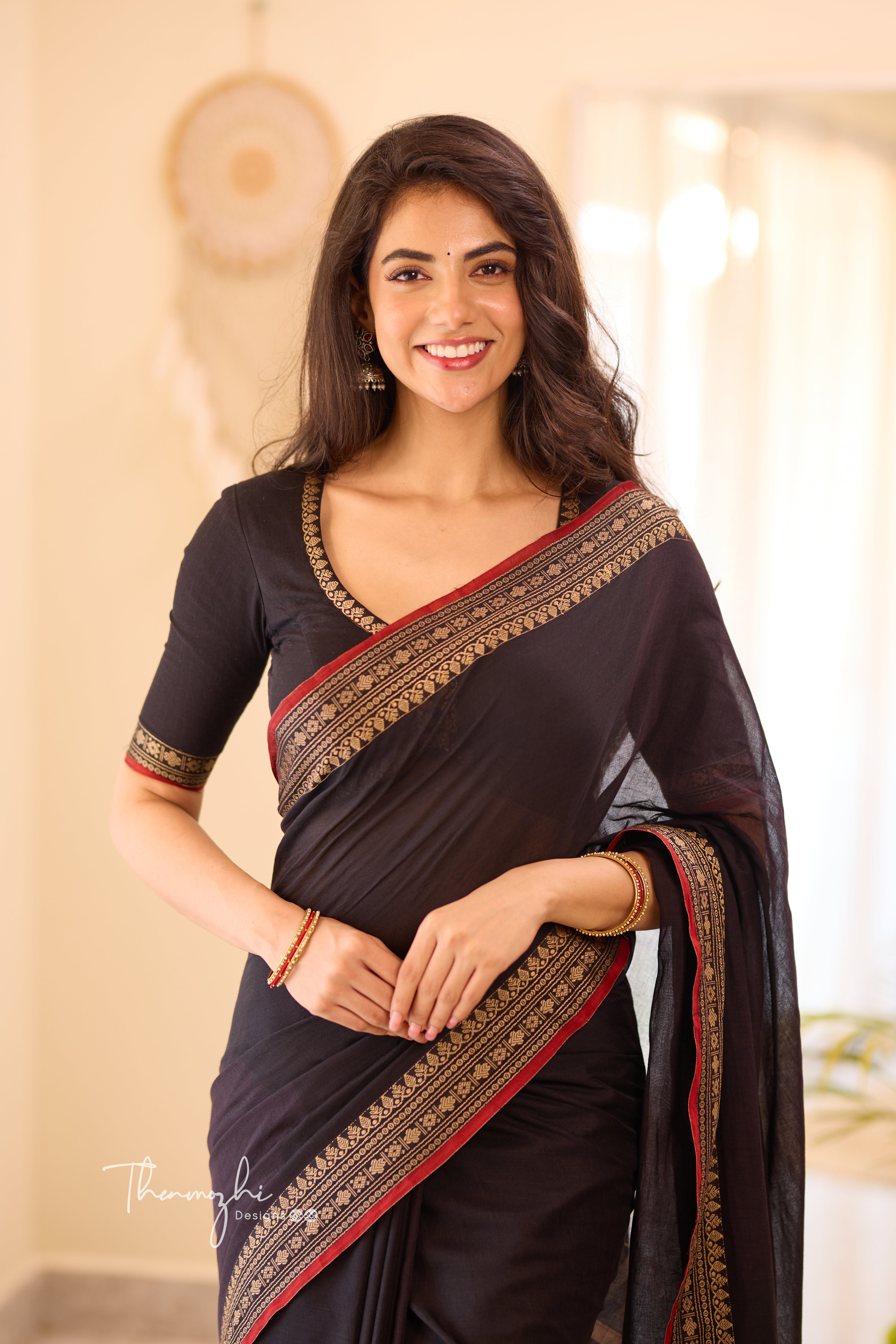 Black & Red Narayanpet Saree