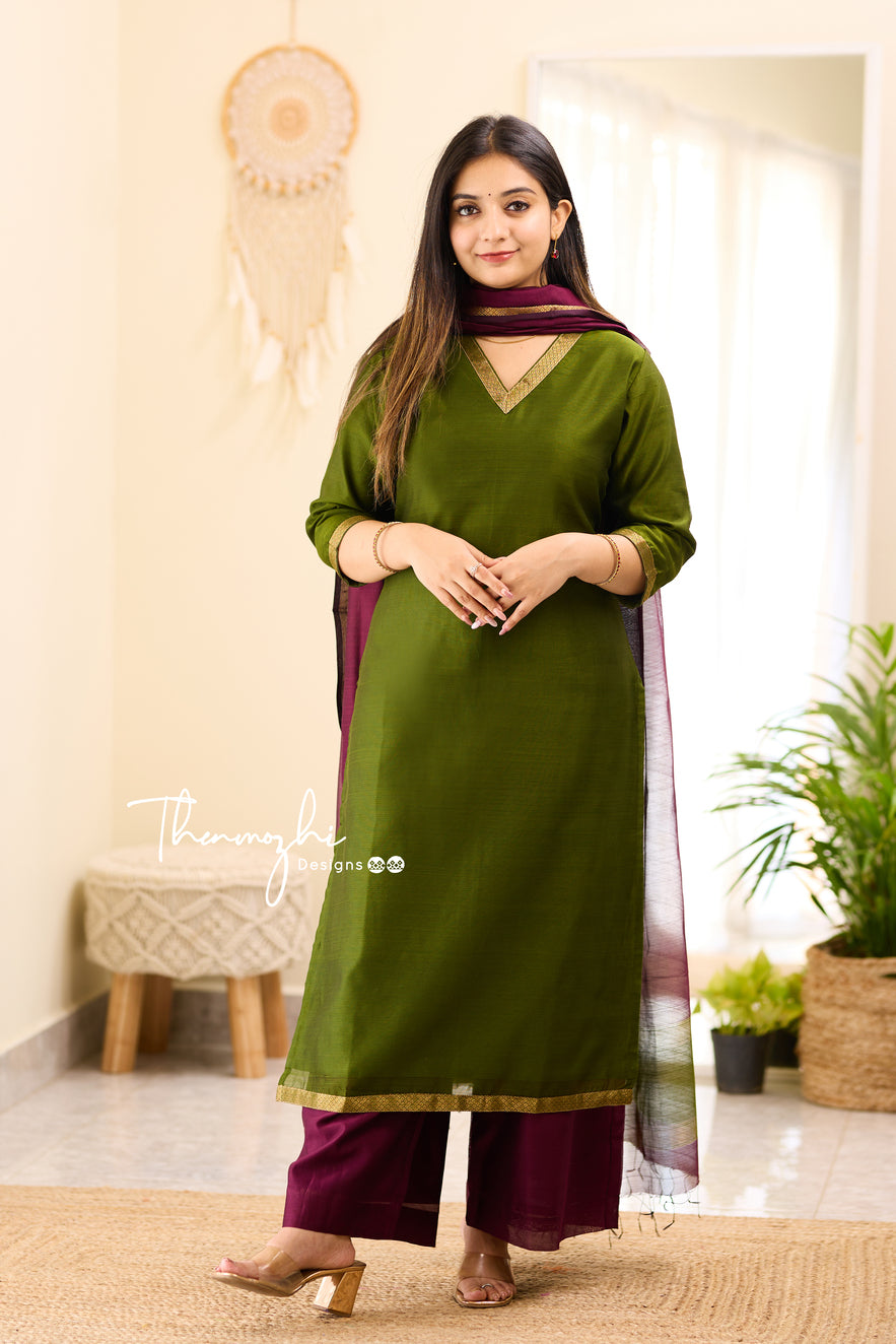 Maheshwari Silk Cotton Suit 09