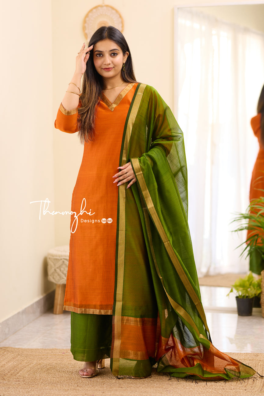 Maheshwari Silk Cotton Suit 11