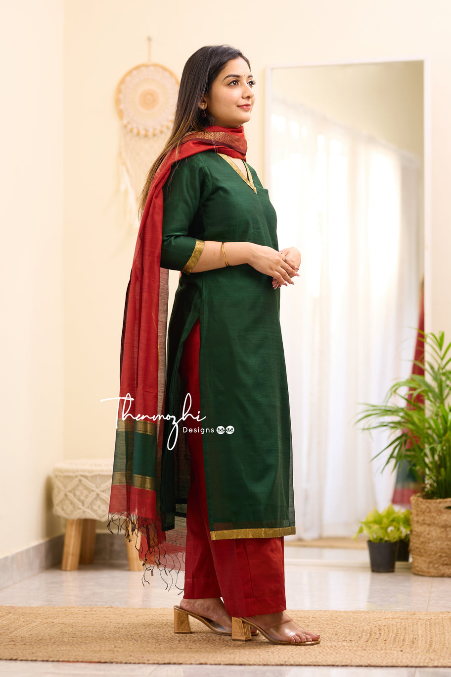 Maheshwari Silk Cotton Suit 14