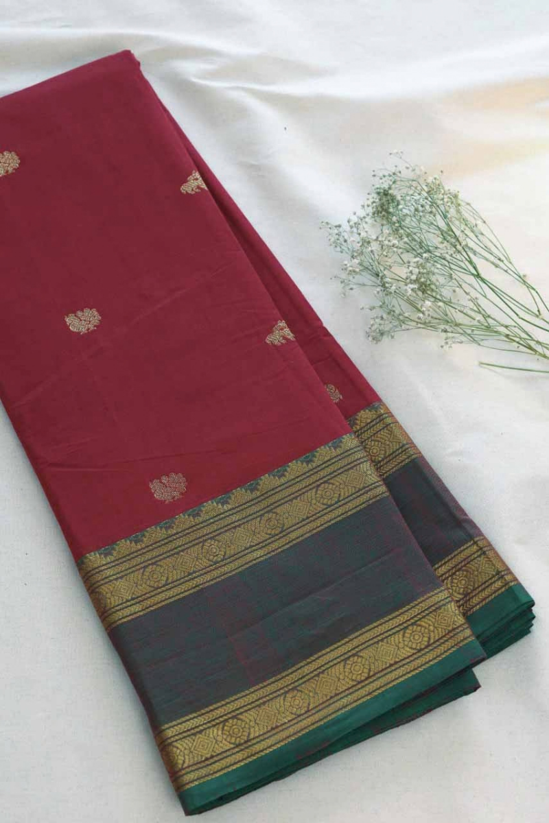 Butta Chettinad Cotton Saree CW483