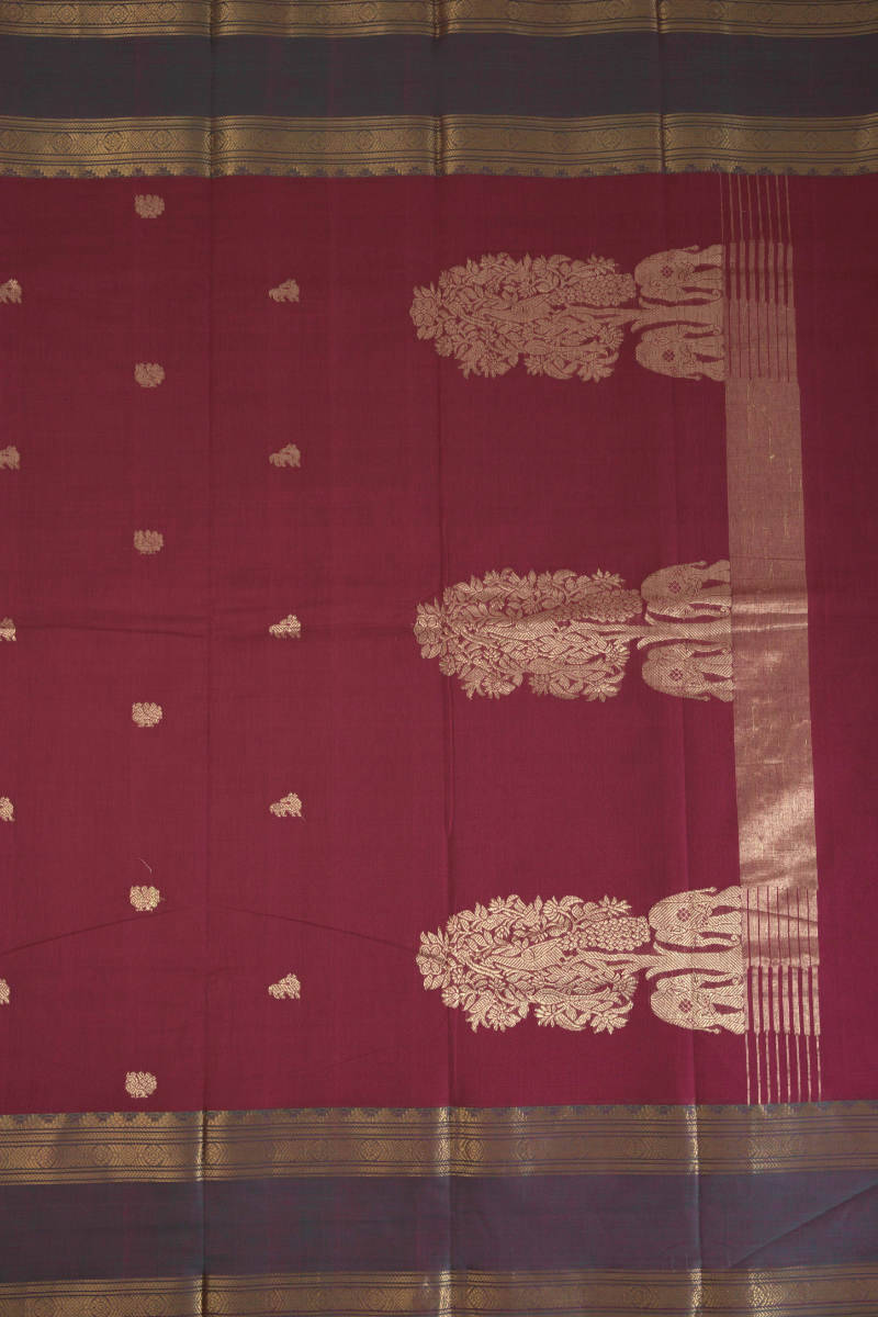 Butta Chettinad Cotton Saree CW483