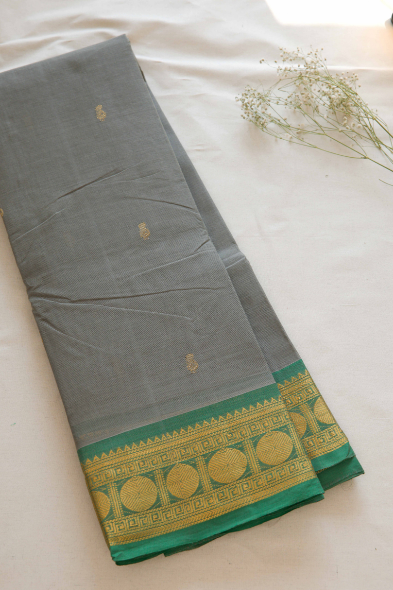 Butta Chettinad Cotton Saree CW337