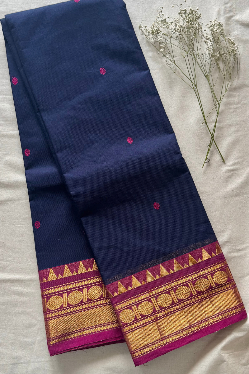 Butta Chettinad Cotton Saree CW272