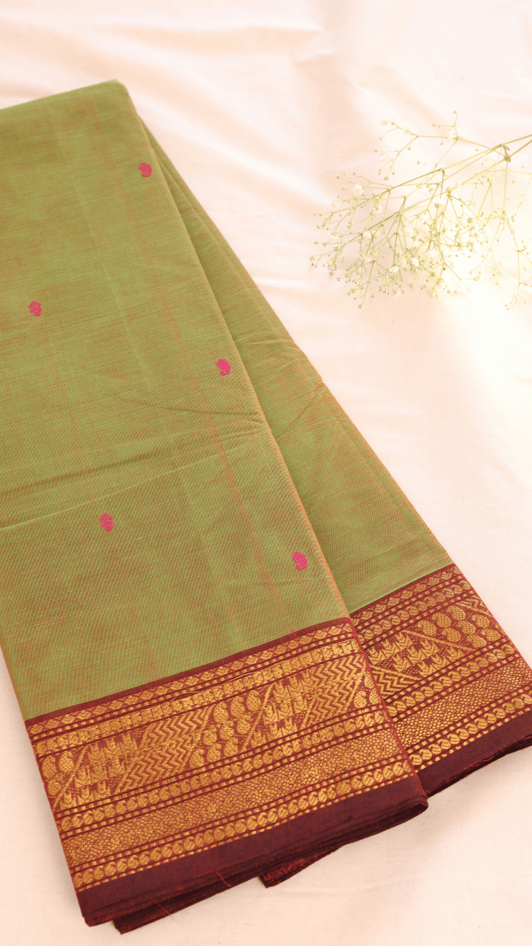Butta Chettinad Cotton Saree CW179