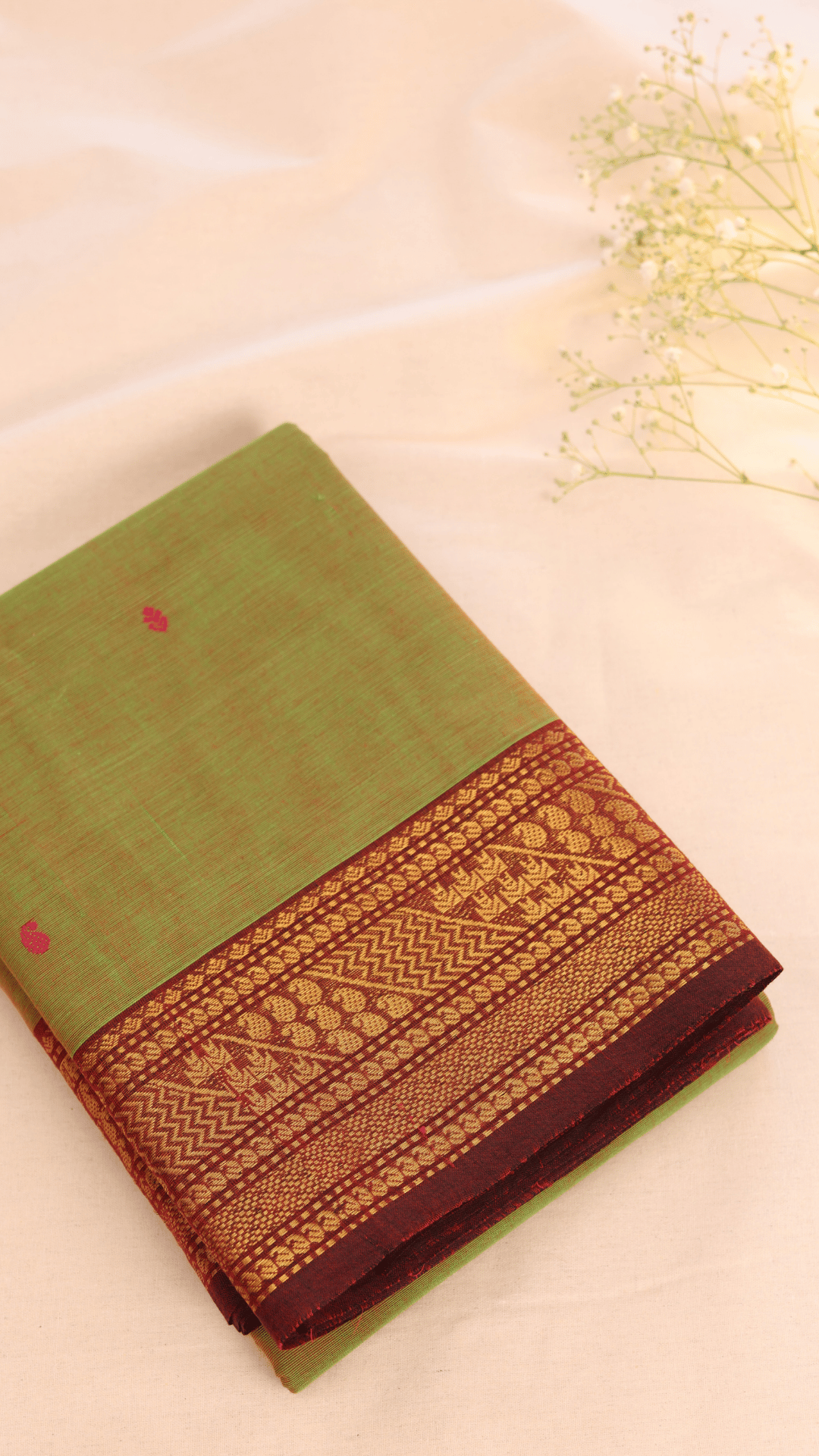 Butta Chettinad Cotton Saree CW179