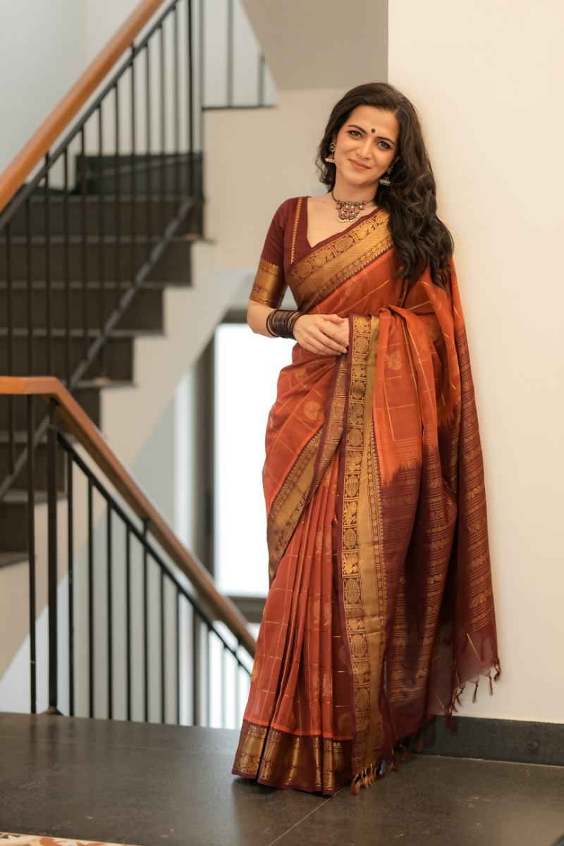 DD Kanchi Silk Cotton Saree