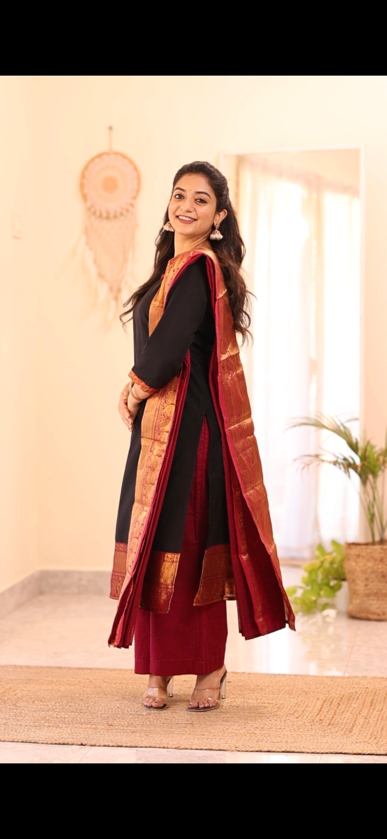 Black Chettinad Cotton Salwar