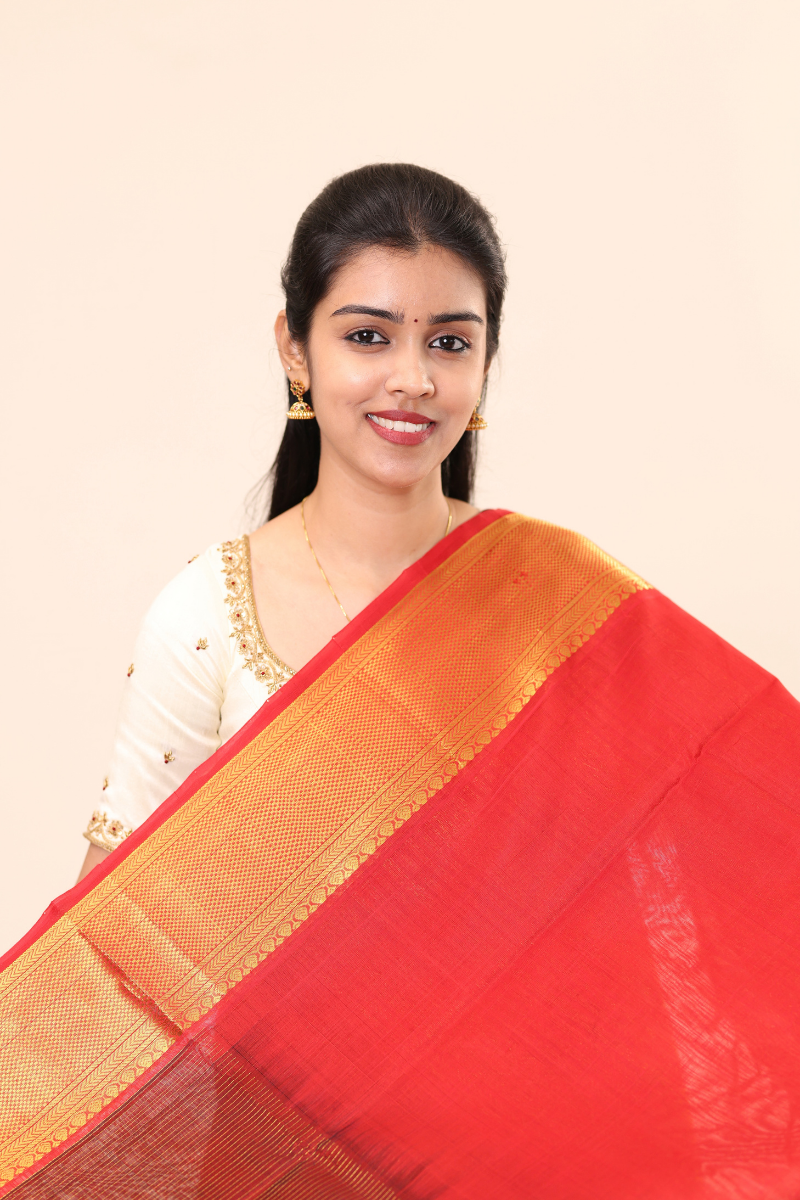 Kanchi Silk Cotton Saree A136