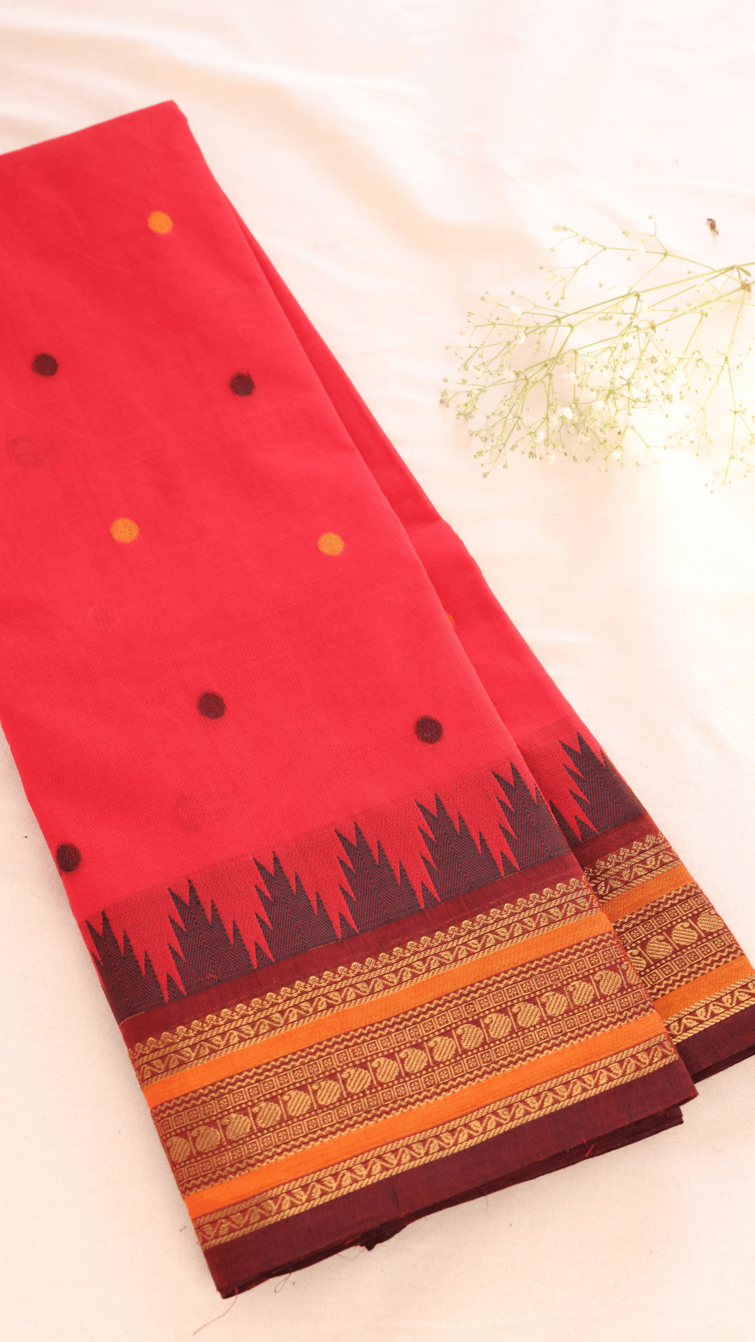 Butta Chettinad Cotton Saree CW173
