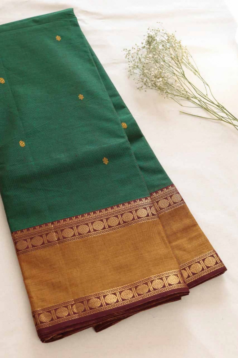Butta Chettinad Cotton Saree CW500