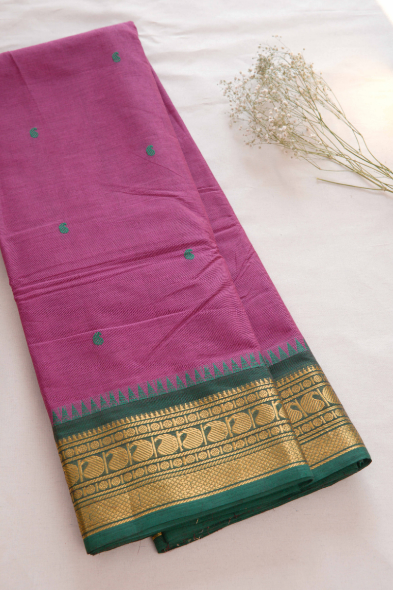 Butta Chettinad Cotton Saree CW501
