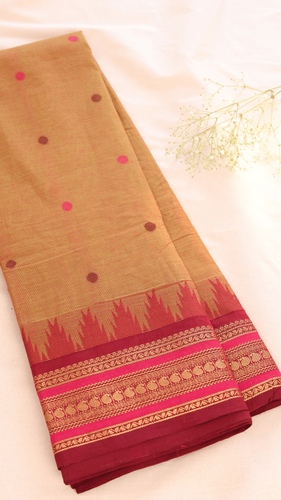 Butta Chettinad Cotton Saree CW164