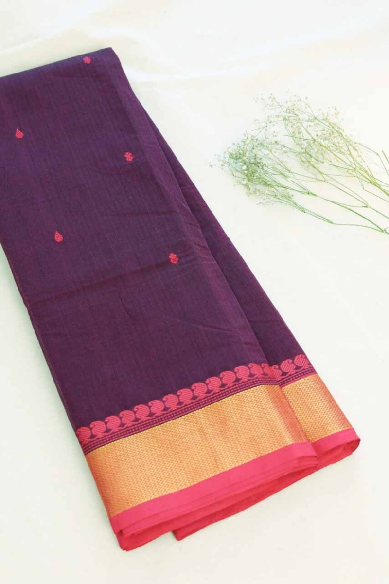 Butta Chettinad Cotton Saree CW362