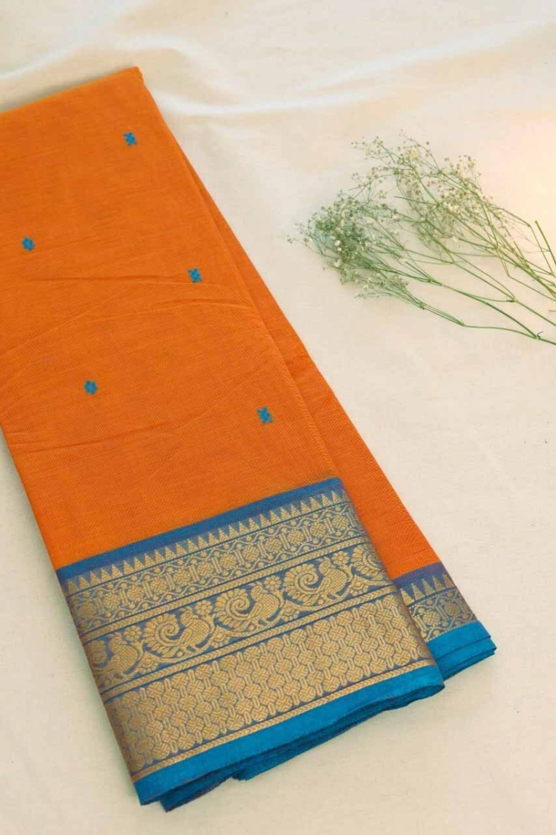 Butta Chettinad Cotton Saree CW364