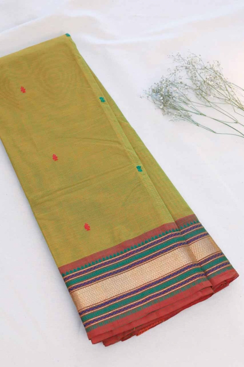 Butta Chettinad Cotton Saree CW366