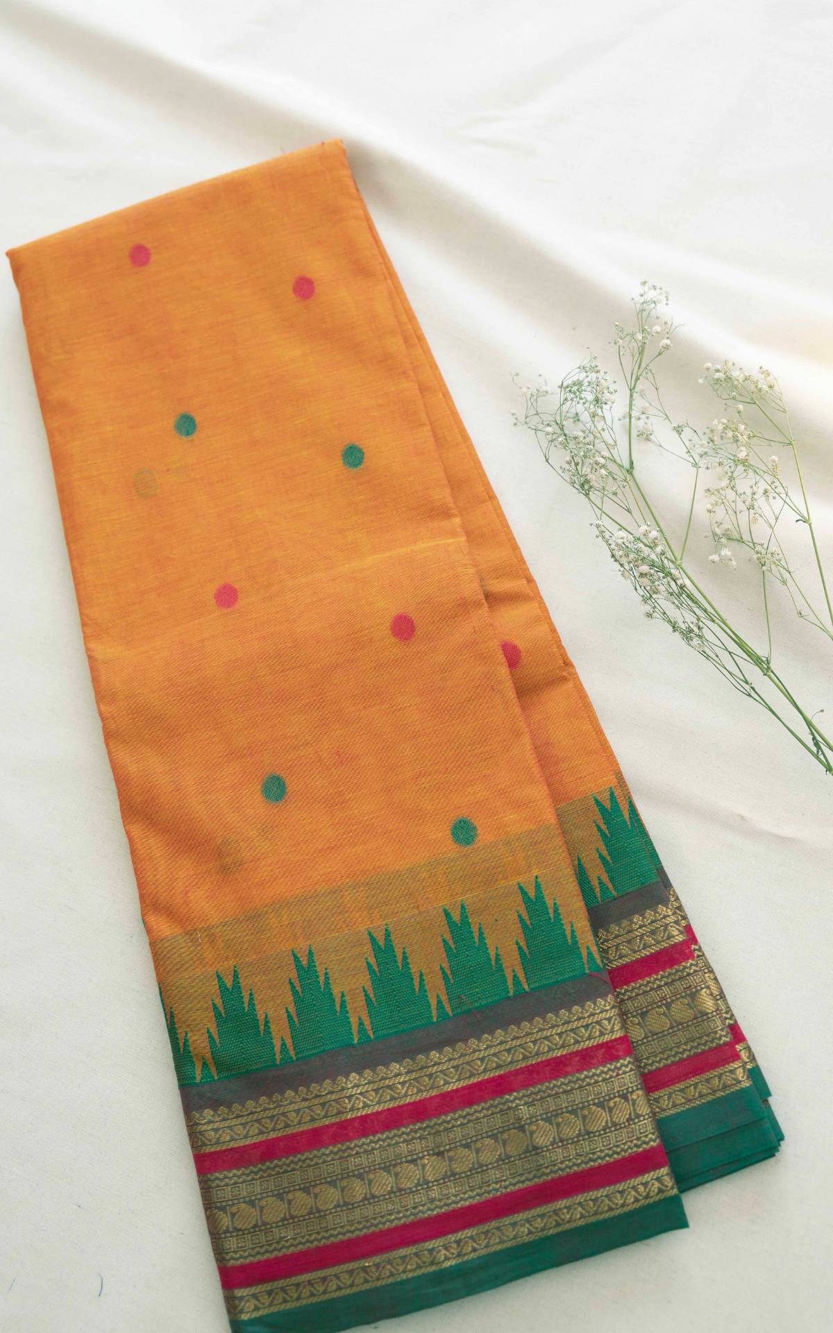 Butta Chettinad Cotton Saree CW516