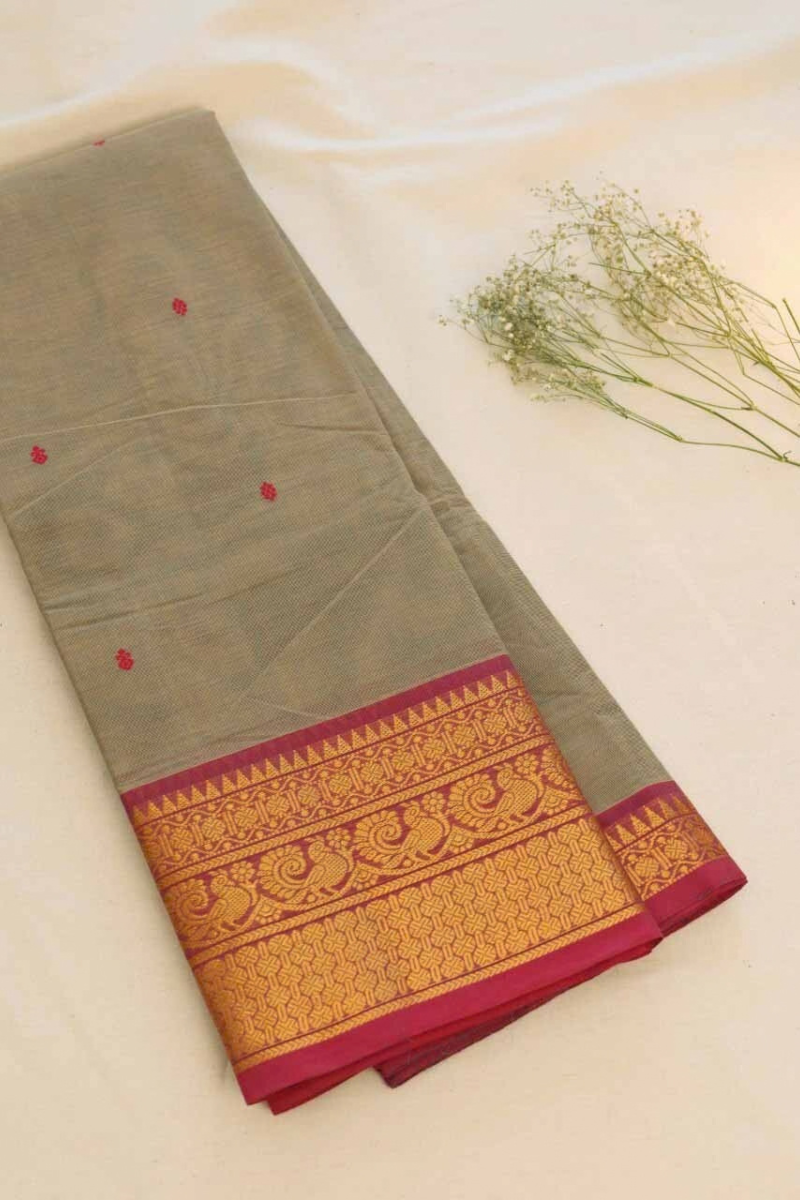 Butta Chettinad Cotton Saree CW372