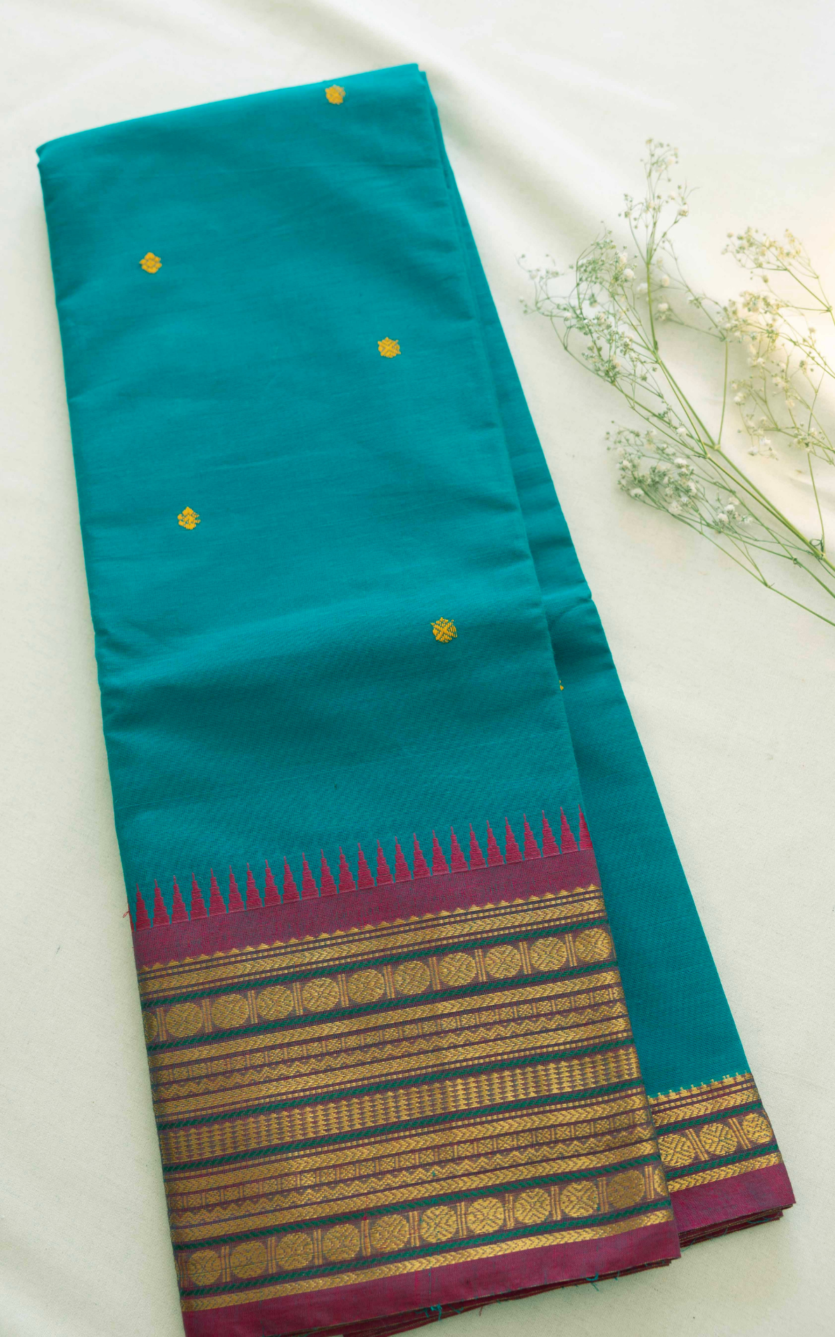 Butta Chettinad Cotton Saree CW519