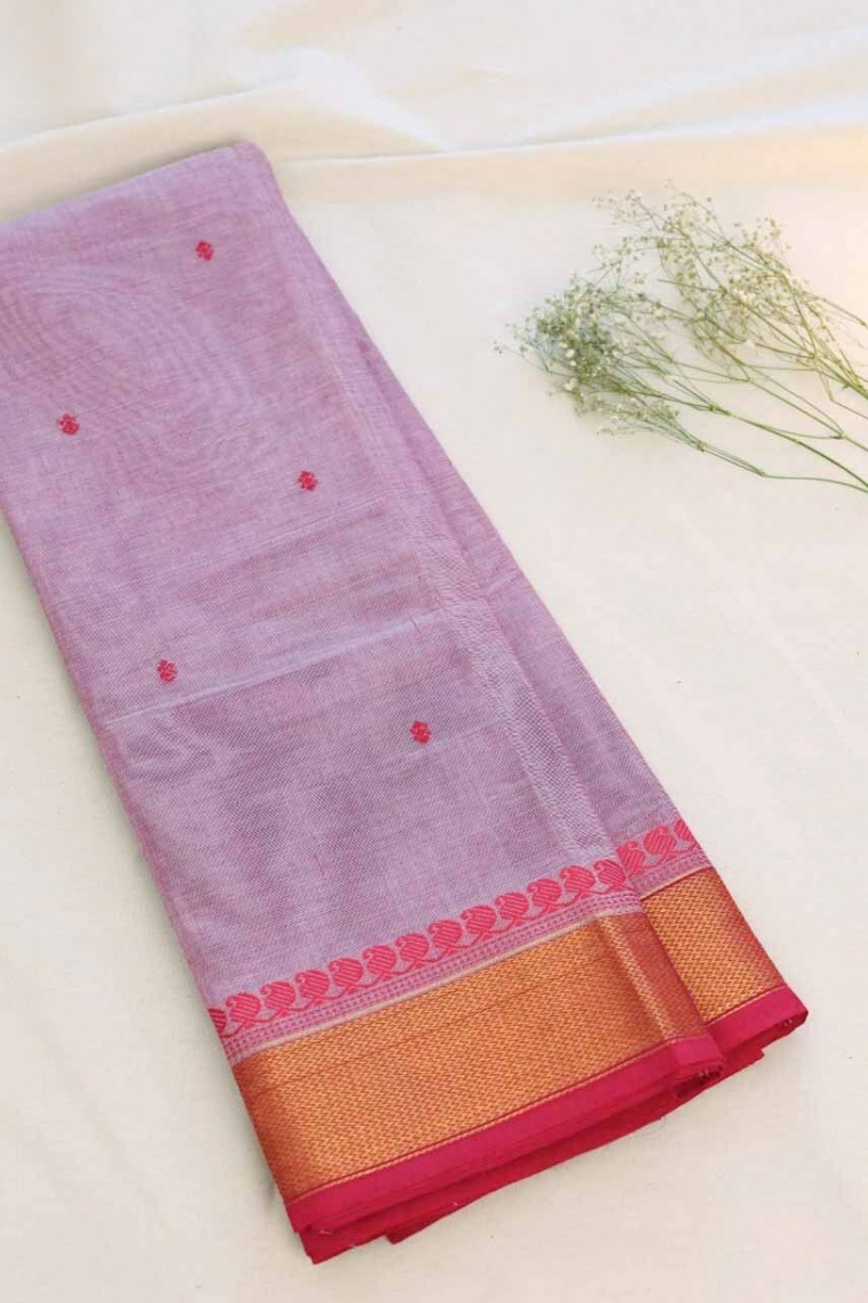 Butta Chettinad Cotton Saree CW376