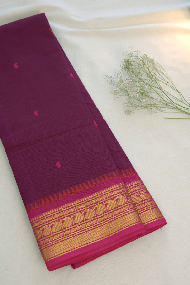 Butta Chettinad Cotton Saree CW377