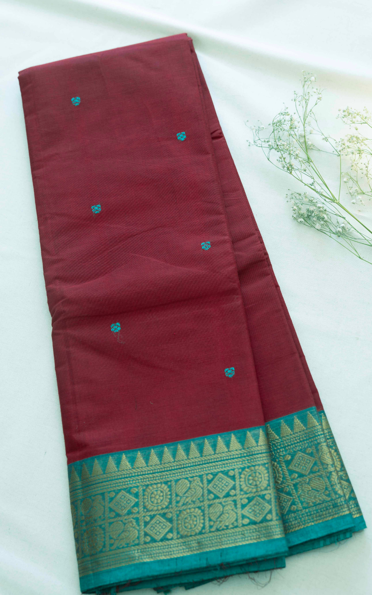 Butta Chettinad Cotton Saree CW525