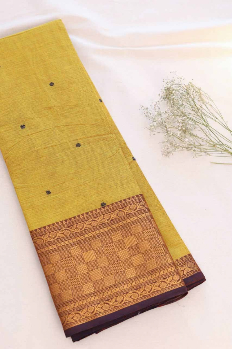 Butta Chettinad Cotton Saree CW379