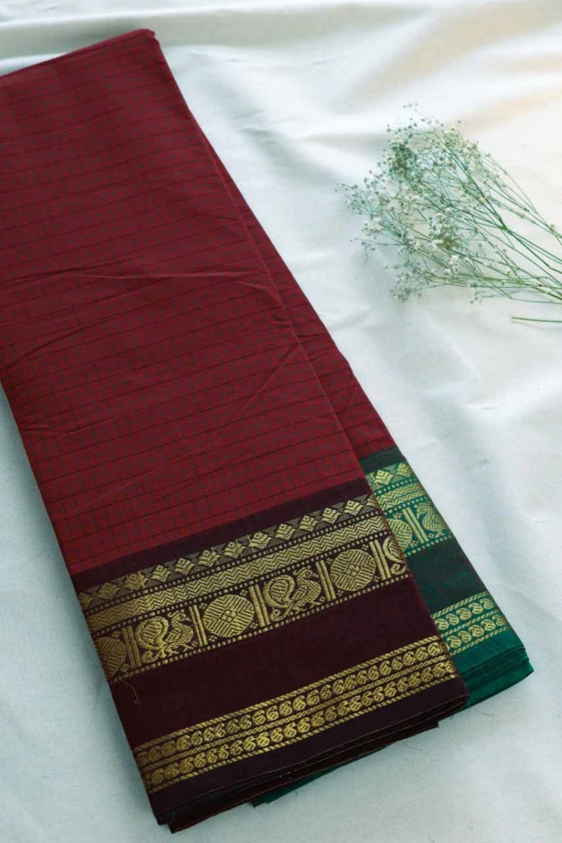 Kattam Chettinad Cotton Saree CW462