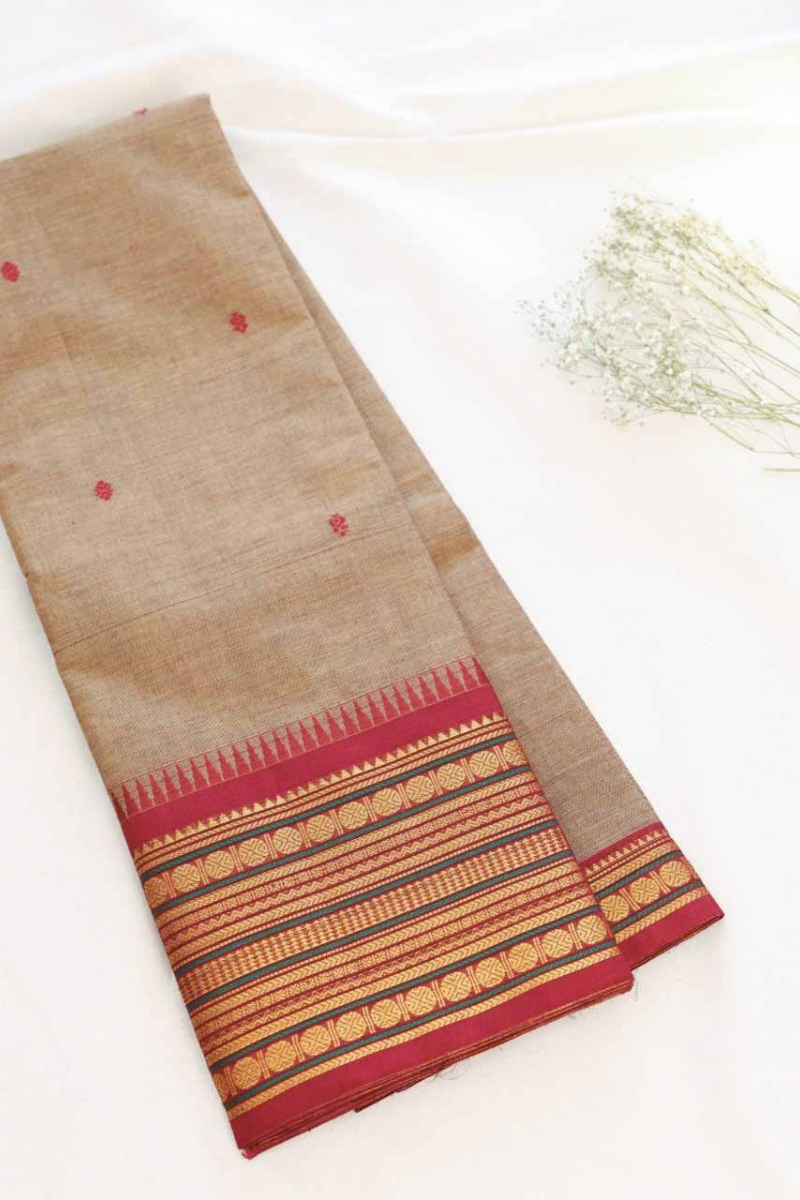 Butta Chettinad Cotton Saree CW381