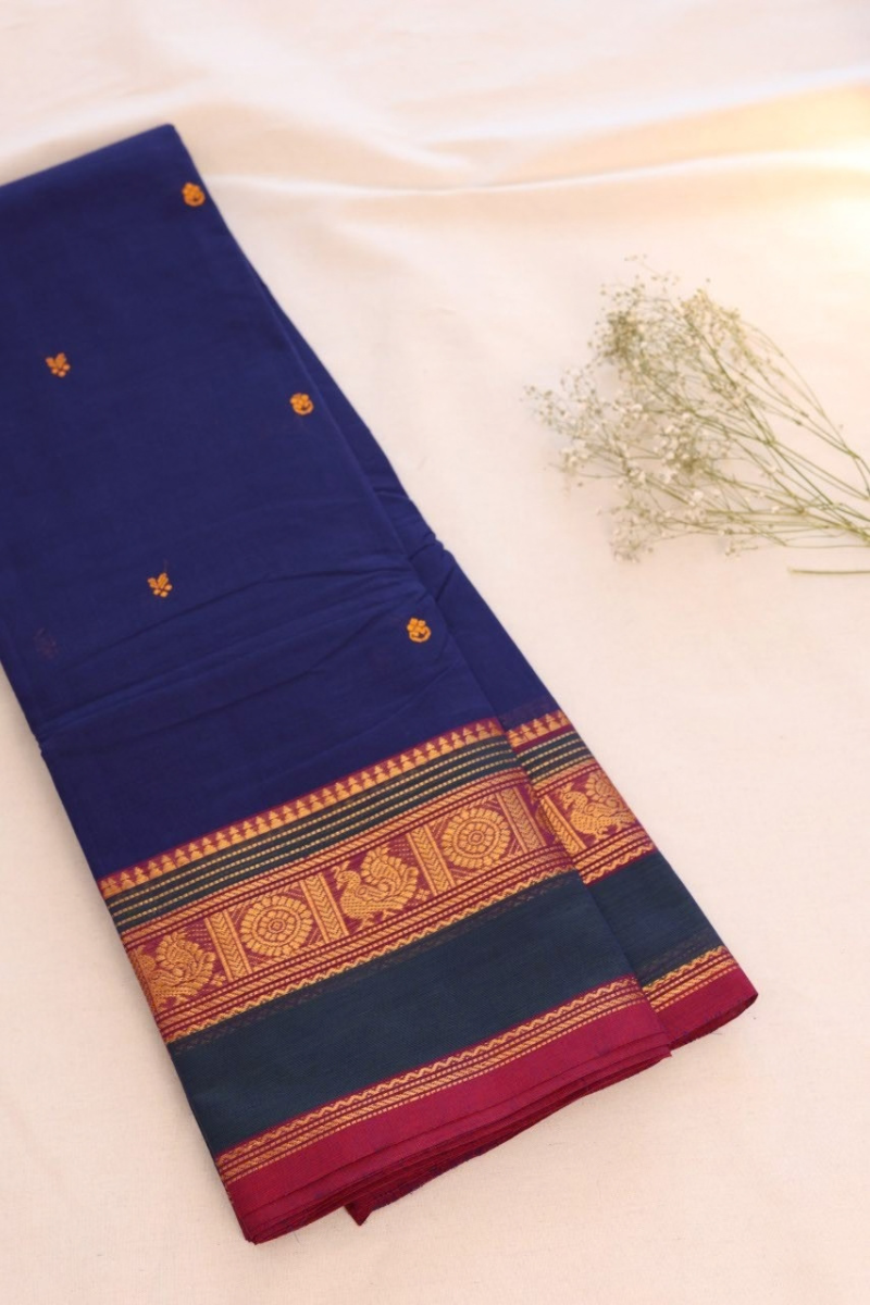 Butta Chettinad Cotton Saree CW383