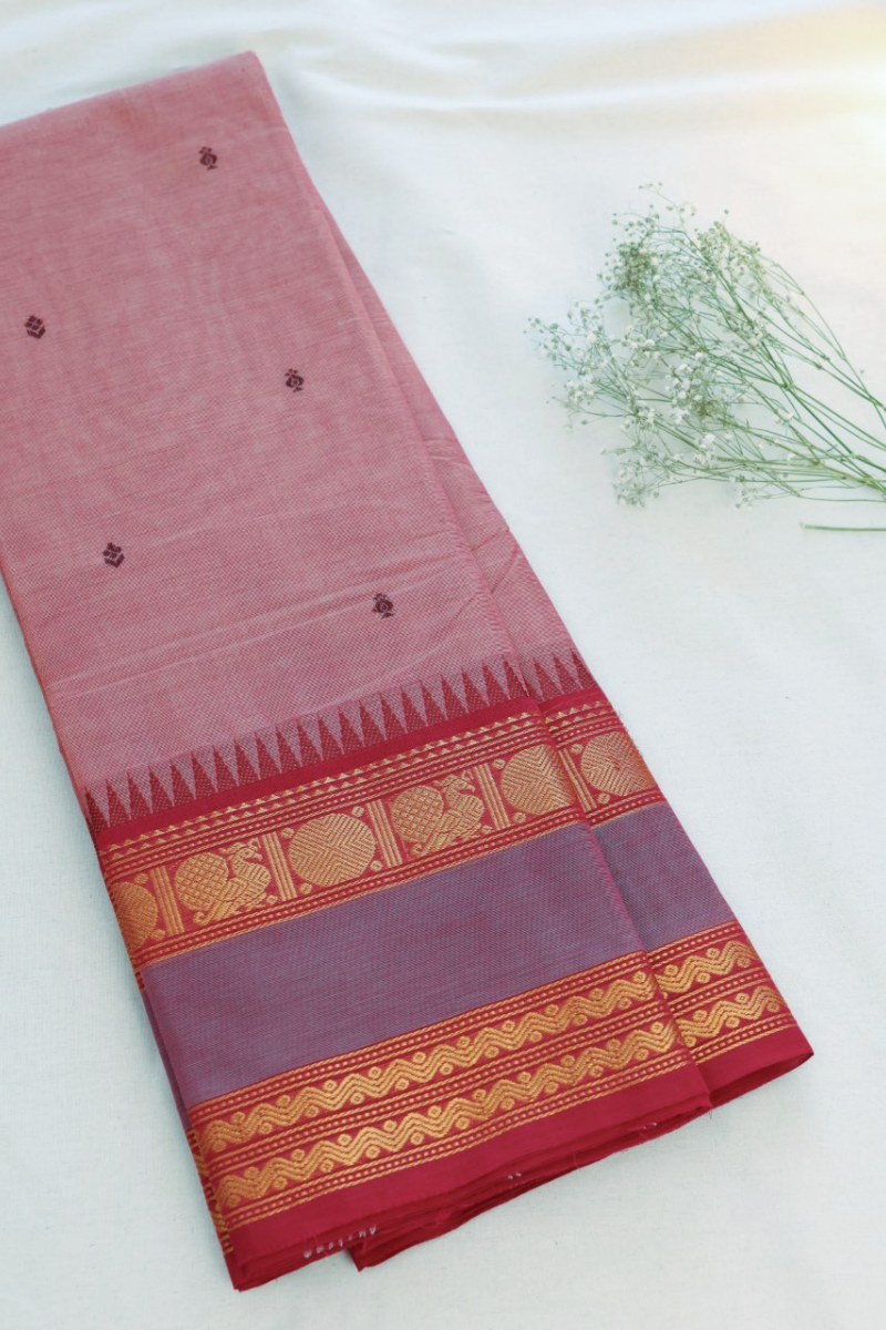 Butta Chettinad Cotton Saree CW389