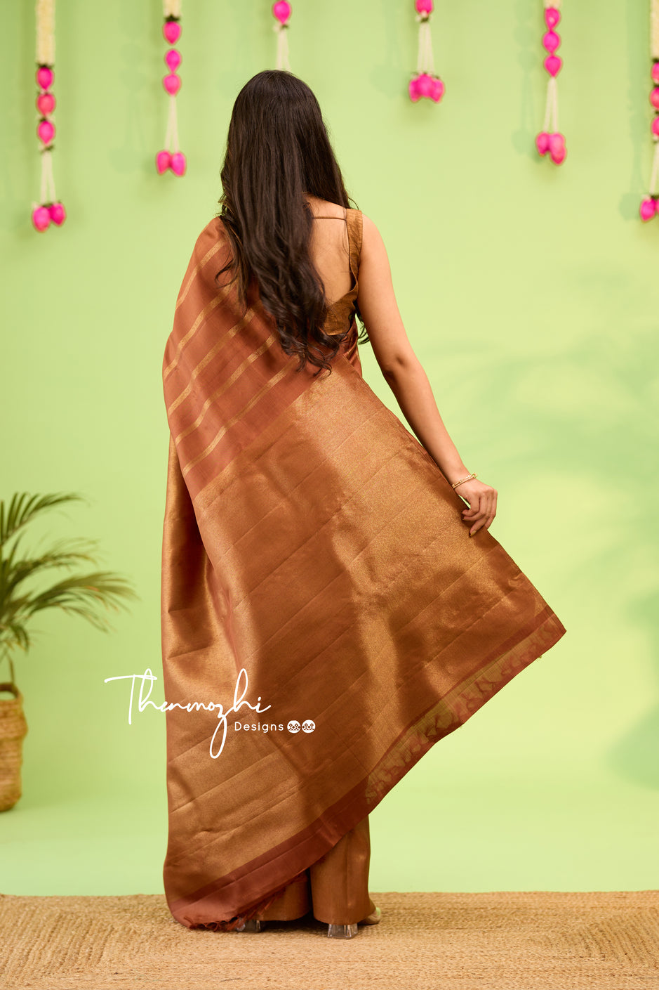 Brown Kanjivaram Pure Silk Saree