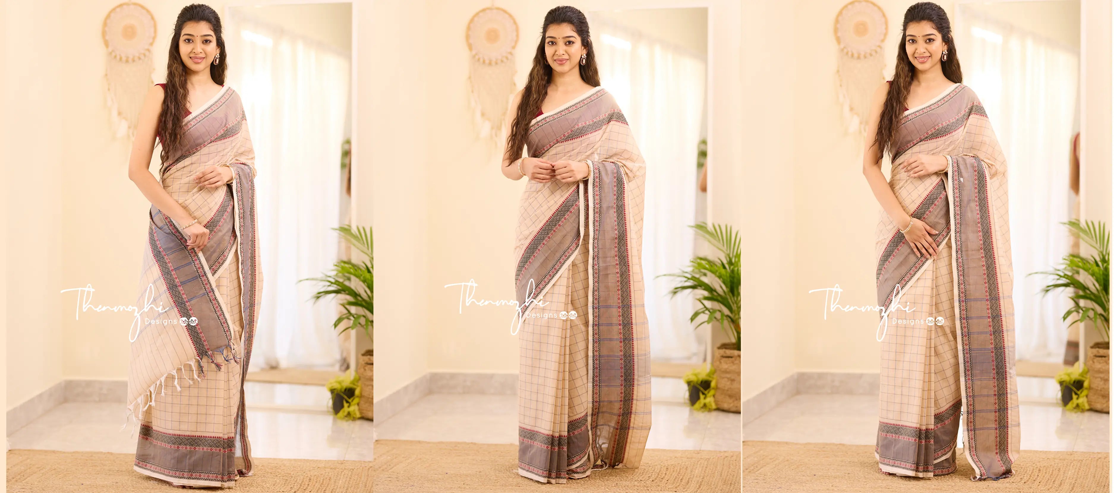 Nayanthara Pattern Pure Handloom Kanchipuram Silk Cotton Saree
