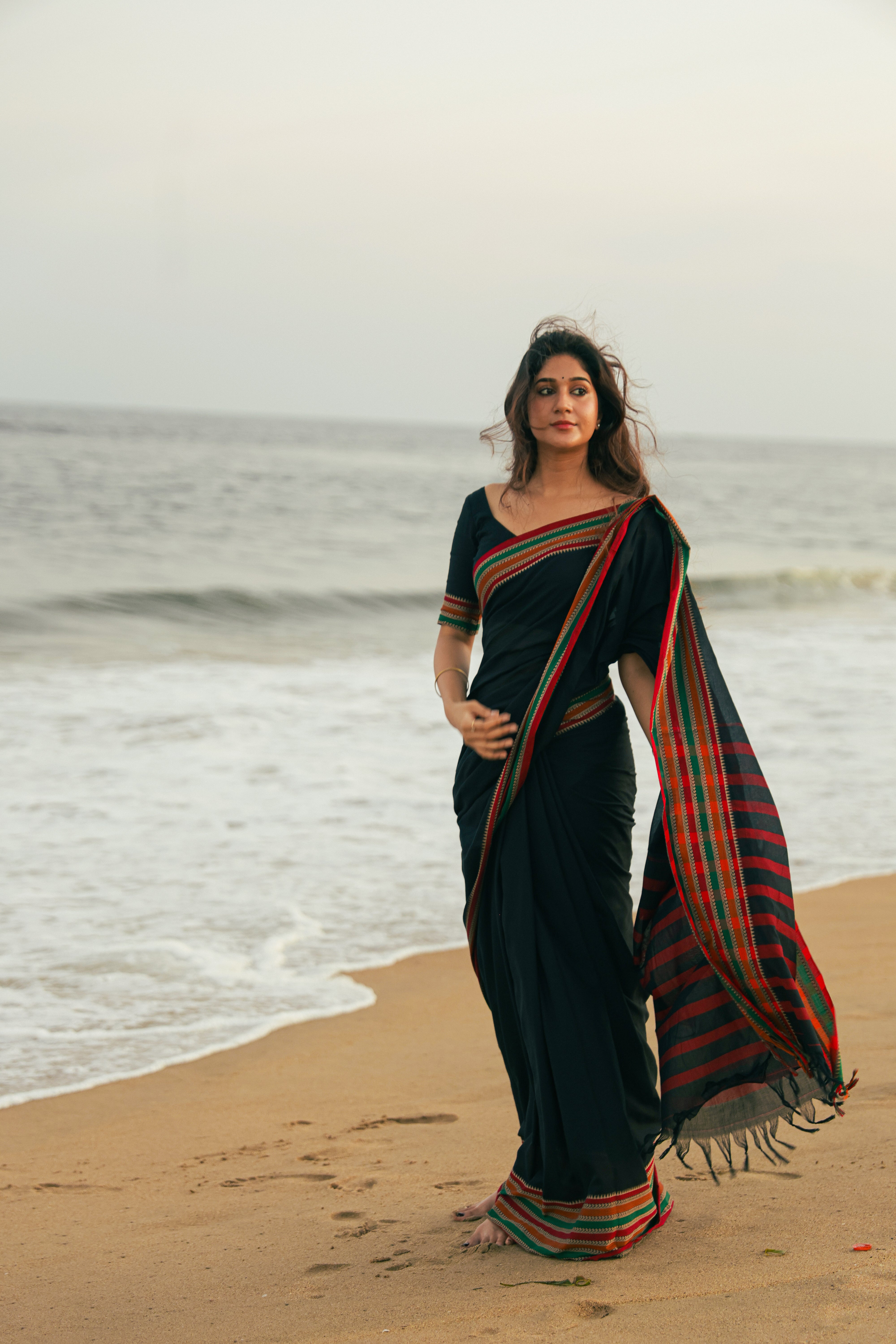 Black Big Border - Narayanpet Big Border Saree