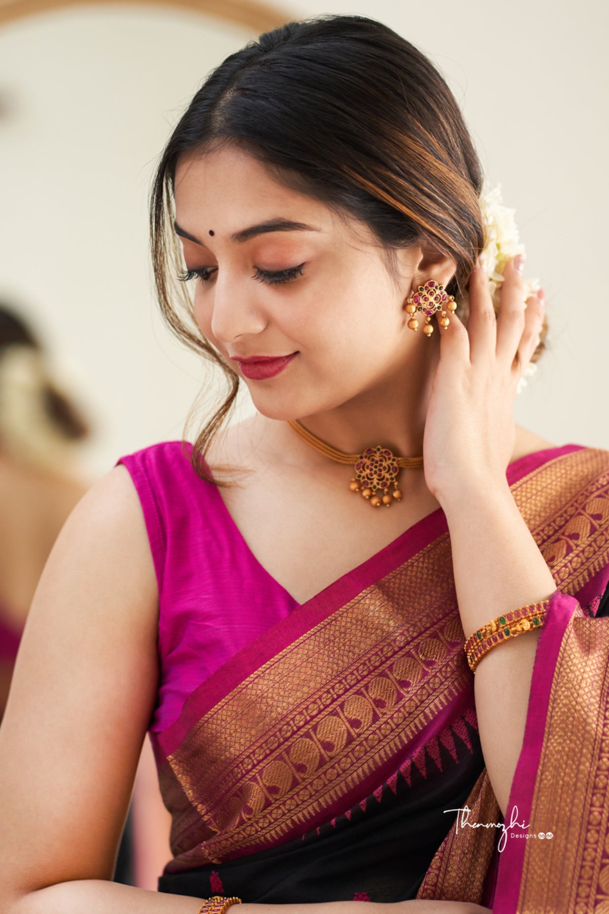 Red and black saree | Saree designs, Soft silk sarees, Indian bridal sarees