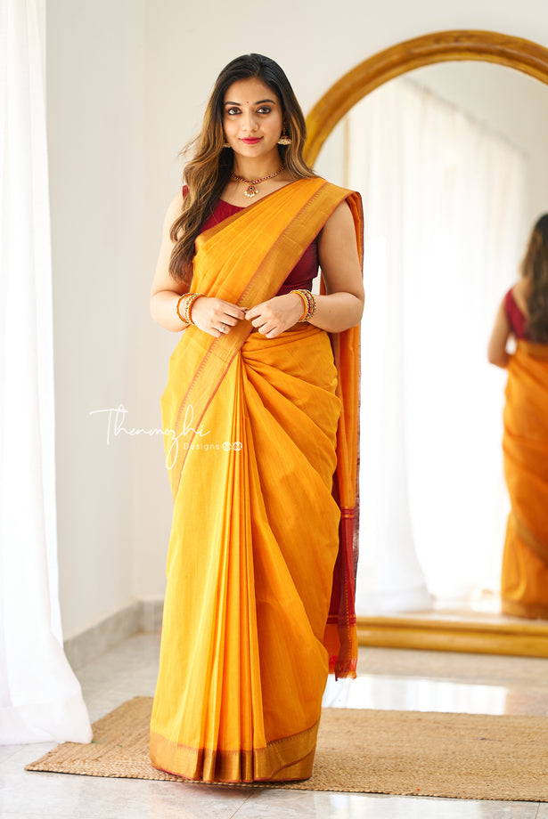 Buy Online Yellow Tussar Georgette Saree in USA |Embroidered Blouse – Pure  Elegance