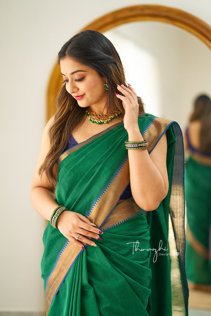 Exclusive Green Saree: Embrace Elegance. Order Now!