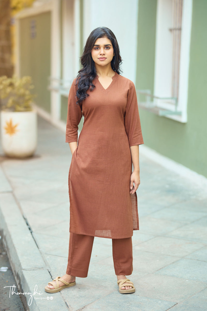 Premium Textured Light Brown Co-Ord Set