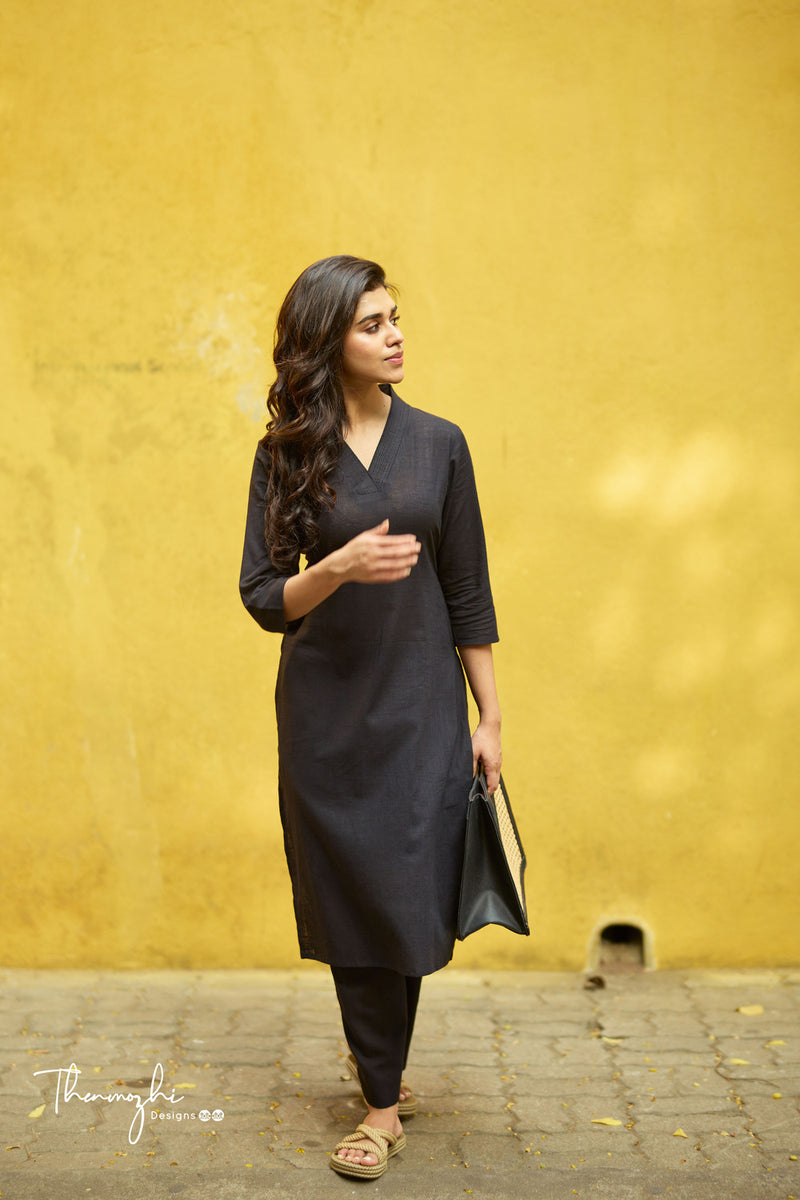 Lonain Cupro Black Co-Ord Set