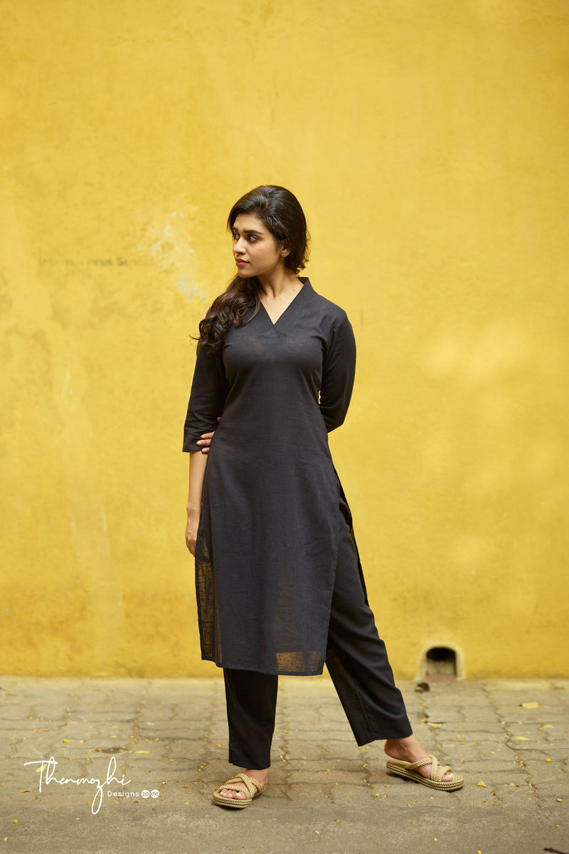 DESIGNER BLACK CO-ORD SET main image 1