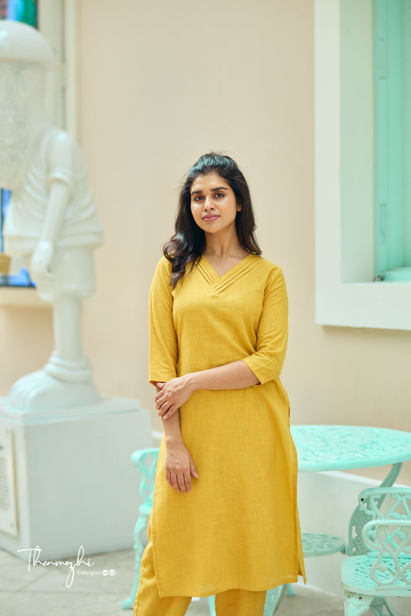 Yellow tie-up co-ord set
