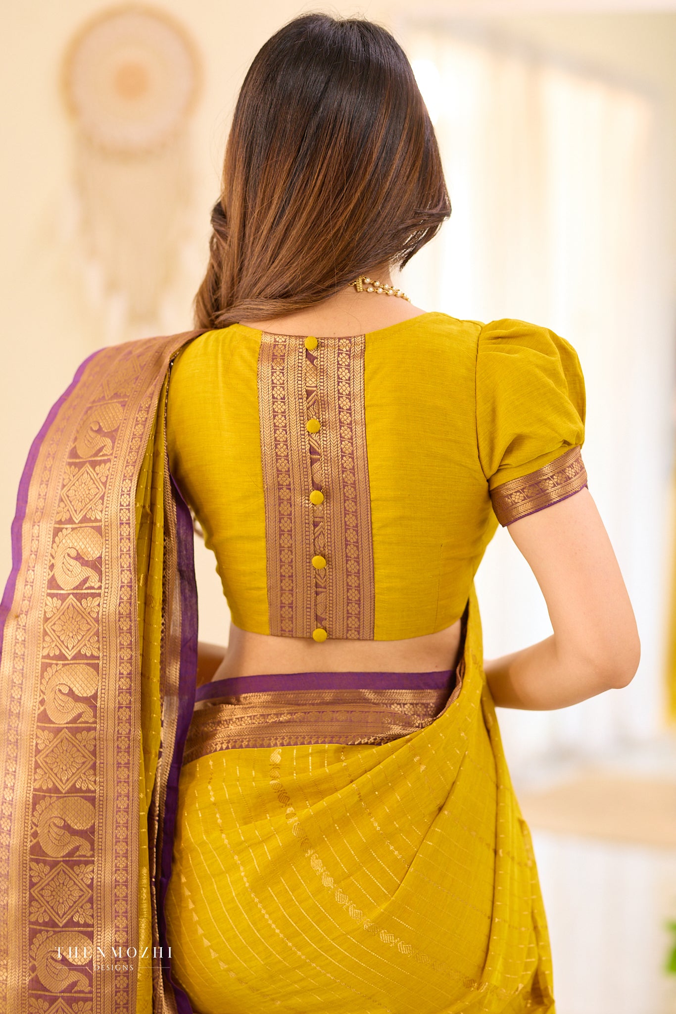 Gold Finch Chettinad Cotton saree
