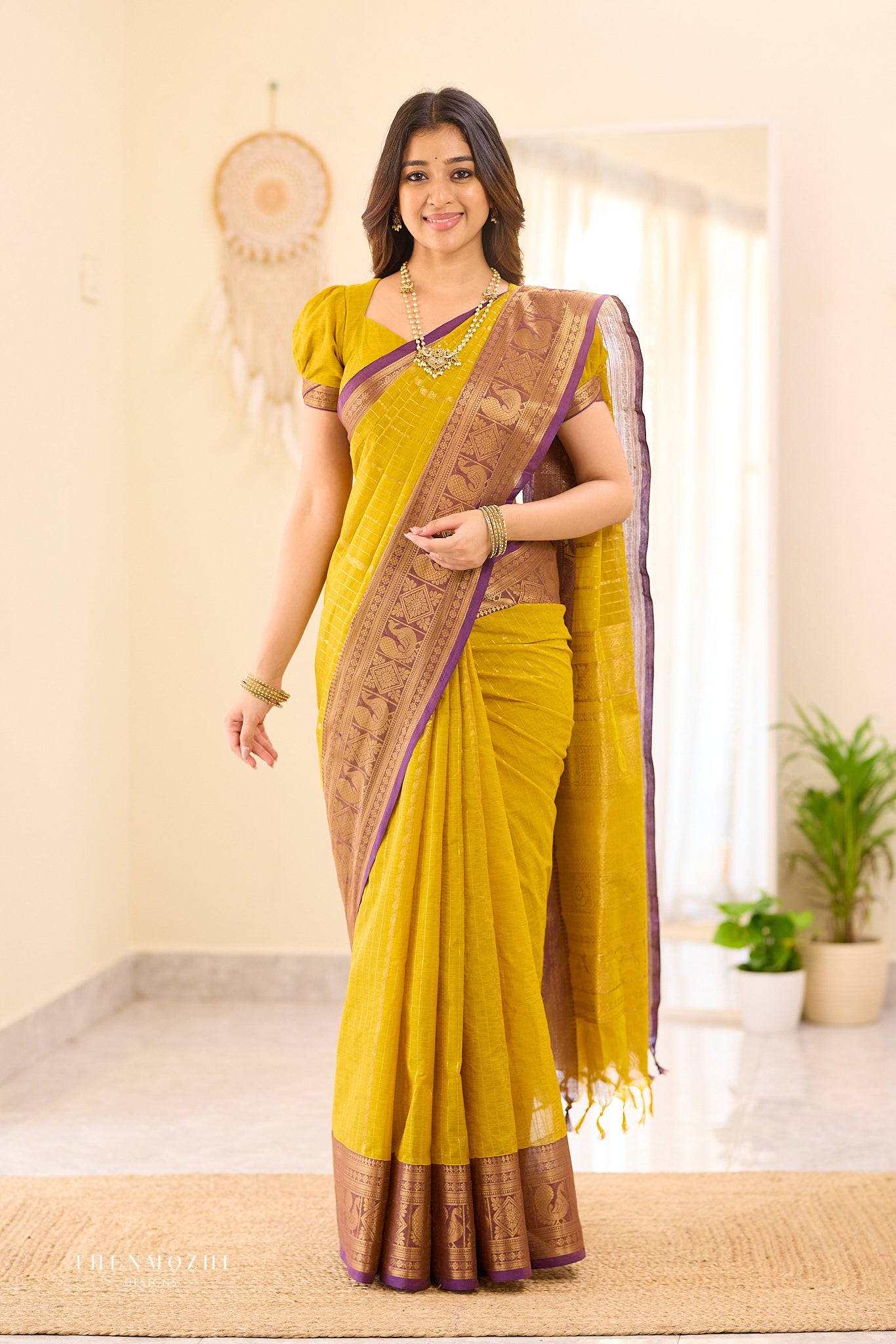 Gold Finch Chettinad Cotton saree